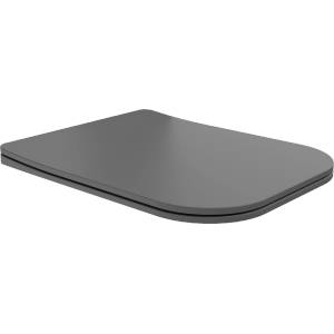 Mexen Teo бавно затваряща се седалка Slim, дуропласт, тъмно сив мат - 39840071 (39840071)