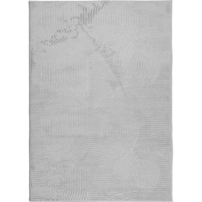 Килим " IZA" с къс косъм, скандинавски вид, сив, 240x340 см