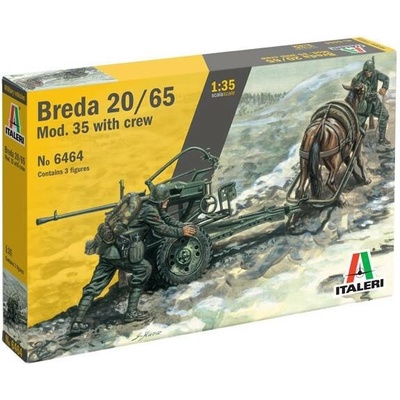 Italeri Horse Drawn Breda 20/65 Mod. 35 with Crew 1:35