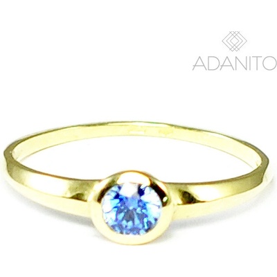 Adanito BRR226 087GLB Zlatý s modrým zirkonem – Zboží Dáma