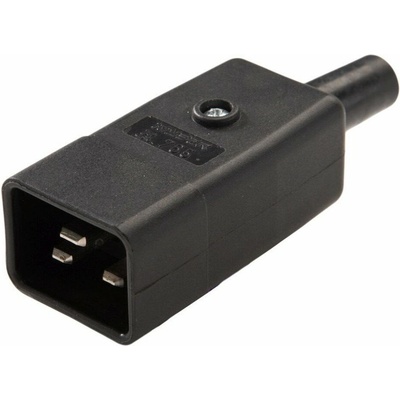 PREMIUMCORD Konektor napájecí 230V na kabel (samec, IEC C20)