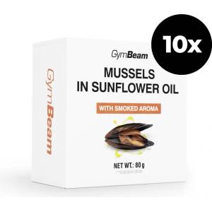 GymBeam Миди в слънчогледово олио с опушен аромат 10 x 80 g