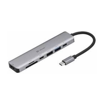 Tracer Докинг станция tracer a-2, usb type-c, Картов четец, hdmi 4k, usb 3.0, pdw 60w, Сив, trapod46997
