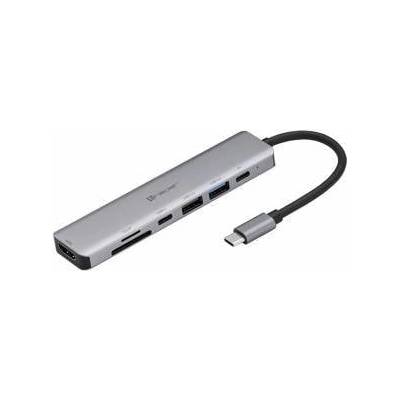 Tracer Докинг станция tracer a-2, usb type-c, Картов четец, hdmi 4k, usb 3.0, pdw 60w, Сив, trapod46997