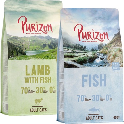 Purizon ryba a jahňacie s rybou 2 x 0,4 kg