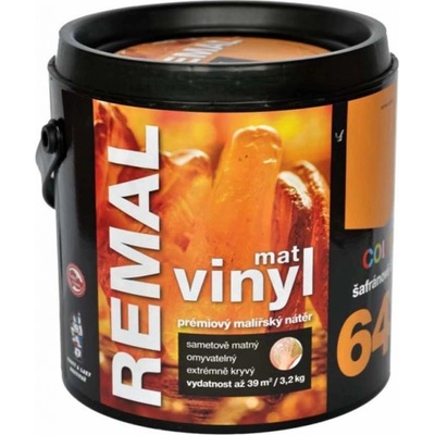 BARVY A LAKY HOSTIVAŘ, REMAL VINYL COLOR MAT - šafránovo žltá - 3,2 Kg