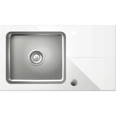 Quadron Hugh 111 sklo bílá