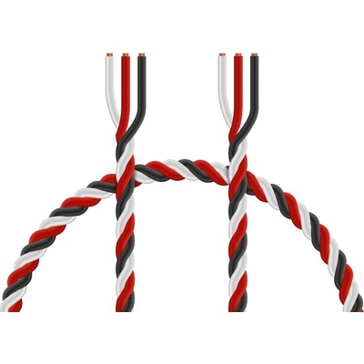 Pelikan Kabel třížilový silikonový kroucený tlustý FU 0.5mm2 s 1x bílý kabel