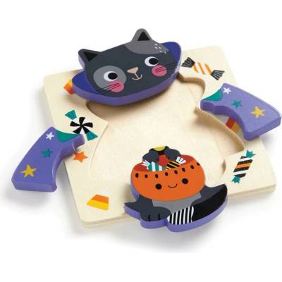 Mudpuppy halloweenskej puzzle sada 4 puzzle