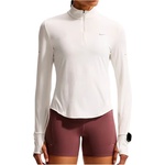 Nike Дамска тениска Nike Women's Swift Dri-Fit UV 1/2-Zip Running Top Running shirt - Sail / Reflective Silver - размер XS (916-4765-1011)