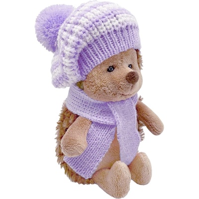 Orange Toys Плюшена играчка Orange Toys Life - Пухкавият таралеж, с раирана лилава барета, 15 cm (OS001-221/15A)