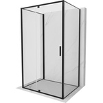 Mexen Exo-R 3S 3-стенна отваряема душ кабина 135 x 100 см, прозрачна, черна (819-135-100-70-00-3S)