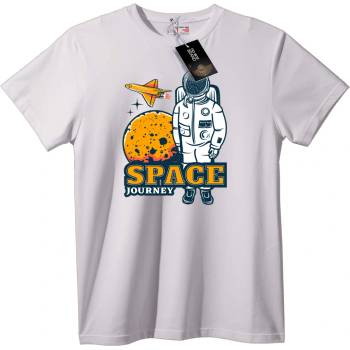 NOONEBRAND Тениска Космическо Пътешествие - 2XL, White