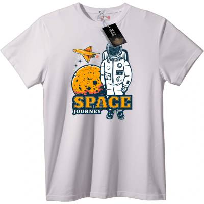 NOONEBRAND Тениска Космическо Пътешествие - 2XL, White