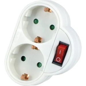KONEKTO АДАПТЕР С ЩЕПСЕЛ и КЛЮЧ 2 ГНЕЗДА konekto (kn41082)