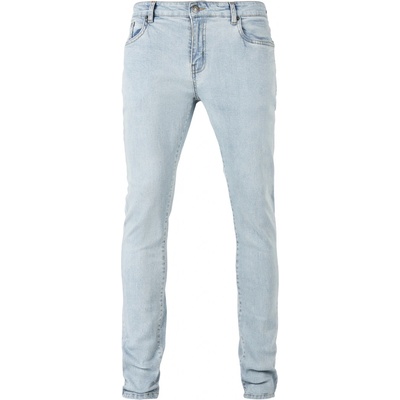 Urban Classics Slim Fit Zip Jeans modré