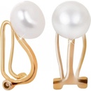 JwL Luxury Pearls pozlátené náušnice klipsy s pravou perlou JL0399