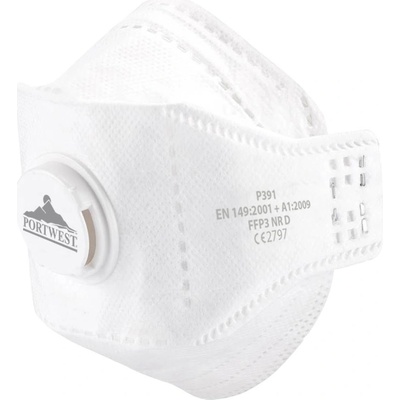 EAGLE FFP3 Dolomit ventilčekový skladací respirátor Biela