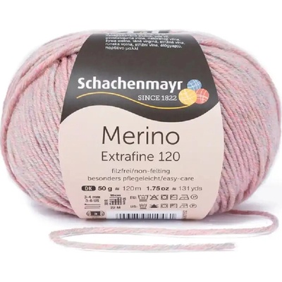 Schachenmayr Merino extrafine 120 Narůžovělý melír 141