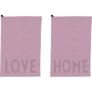 Design Letters Малки кухненски кърпи Favourite Love Home лавандулови 2 бр (10503001LAVENHOME)
