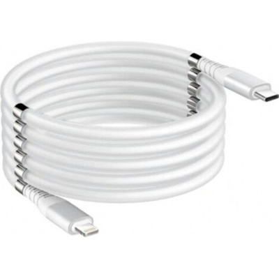 Stablecam PE_1DJ2038 Magnetický samonavíjecí USB nabíjecí (Type-C to Lightning), 180cm