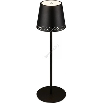 Briloner - LED презареждаема настолна лампа с докосване KIKI LED/2, 6W/5V IP44 2600 mAh черна (BL2294)