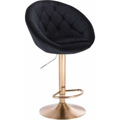 LuxuryForm Design Vera Velur na zlatom tanieri čierna