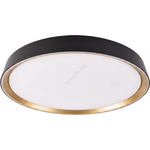 EMOS Led димируемо таванно осветително тяло ilvi led/45w/230v 2700-6500k Ø 50 см черно/бежово + дистанционно управление (ems1493)