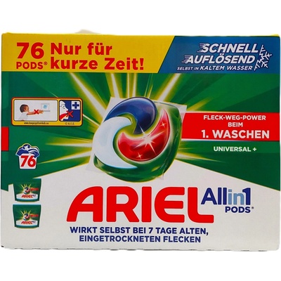Ariel All in1 Pods Universal Kapsle na praní na bílé prádlo 76 PD
