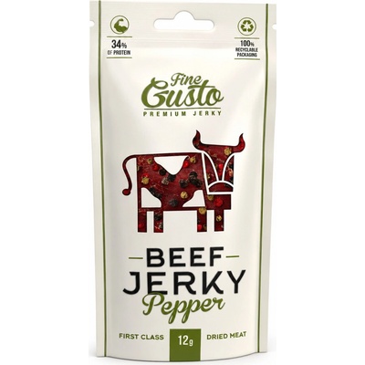 Fine Gusto sušené maso Beef Jerky Pepper 12 g