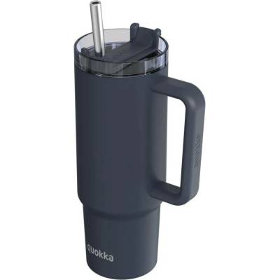 Quokka nerezový termohrnek Stream s brčkem černý 950 ml