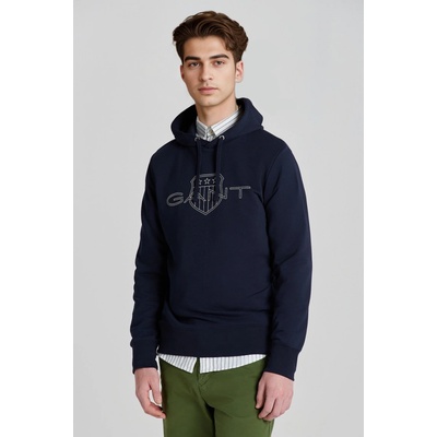 Gant logo hoodie modrá