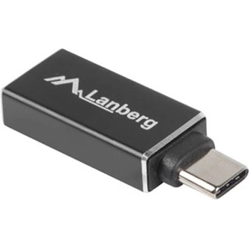 Lanberg Преходник Lanberg AD-UC-UM-02, от USB Type C(м) към USB Type A(ж), черен (AD-UC-UA-02)