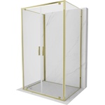 Mexen Exo-BR Duo 3S душ кабина 3-стенна отваряща се 80 x 85 см, прозрачна, златна (8182-080-085-50-00-3S)