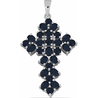 Nefertitis Přívěsek stříbrný s broušenými modrými safíry 046600 SAF NF37495