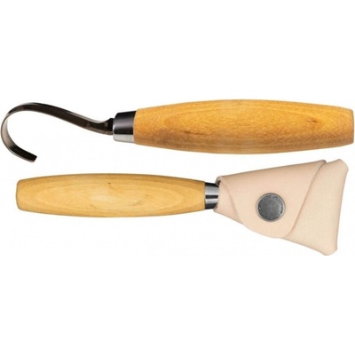 Nôž rezbársky Morakniv Hook Knife 164 S Left s koženým puzdrom - hnedý
