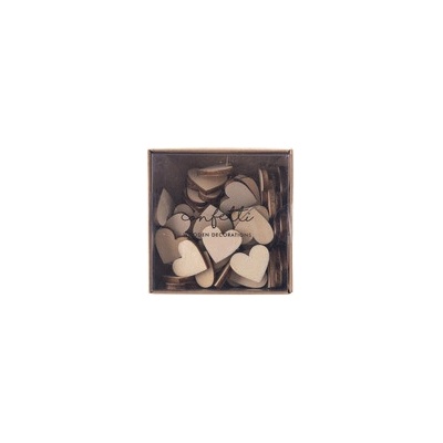 DREVENÉ KONFETY srdce 2x2 cm