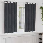 Pure Line Home Кадифени завеси в цвят стоманеносив с метални халки, 2 бр. , 140 x 175 см