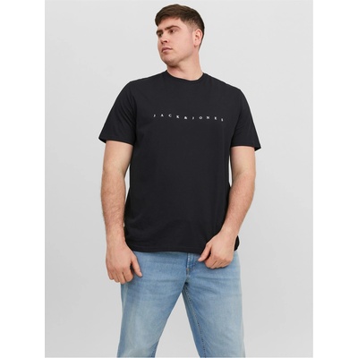 JACK & JONES Мъжка тениска Jack and Jones Jack+ Star T-Shirt Mens Plus Size - Black