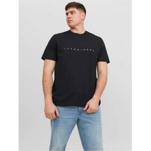 JACK & JONES Мъжка тениска Jack and Jones Jack+ Star T-Shirt Mens Plus Size - Black