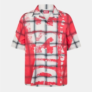 Image 1 of Diesel Риза Diesel Men's Nabil Long-Sleeve Plain Shirt - Racing Red