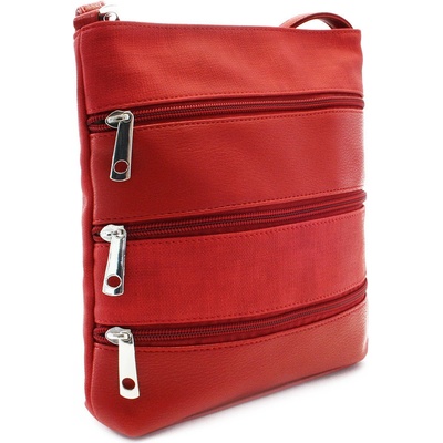 Menší pruhovaná crossbody kabelka Lillie Červená