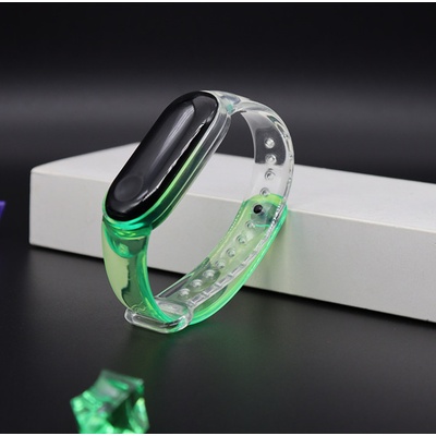 Xiaomi Mi Band 3/4 náhradní náramek Skleněný vzhled Zelený MBSCZ-SK504