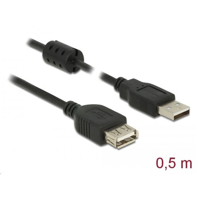 Delock USB 2.0-s bővítőkábel A-típusú csatlakozó > USB 2.0-s, A-típusú csatlakozó 0.5m (84882) (84882) (84882)