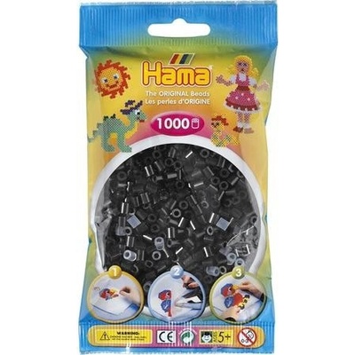 HAMA Černé korálky - 1000ks MIDI H207-18