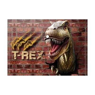 JUNIOR T-Rex, plastová obálka A5 s patentkou, motív dinosaurus