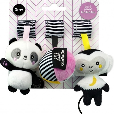 TM Toys Gagagu závesná plyšová hračka Opica Panda Lopta RP097855