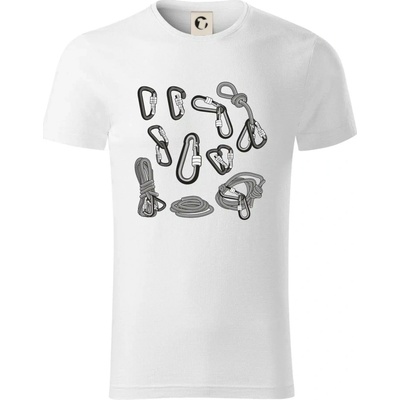 Horolezecké karabiny klasické pánské triko bílá – Zbozi.Blesk.cz