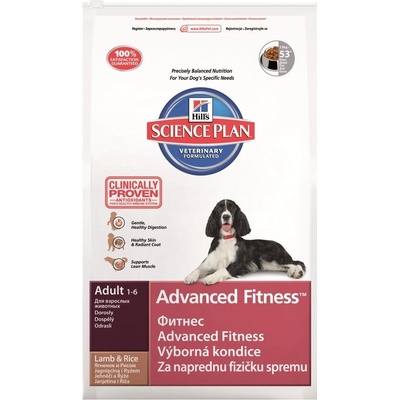 Hill's Science Plan Adult Advanced Fitness Medium Breed Lamb & Rice 18 kg