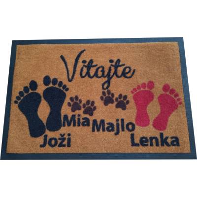 GDmatsEU s otlačkami nôh celej rodiny 85x60cm